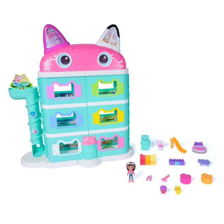 Produktbild: Gabby&rsquo;s Dollhouse: Der Film &ndash; Puppenhaus zum Kinofilm, &uuml;ber 60 cm gro&szlig;, mit Gabby-Figur & Dollhouse Zubeh&ouml;r, f&uuml;r Kinder ab 3 Jahren