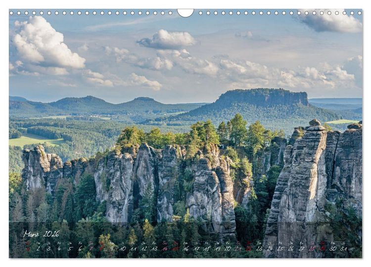 Produktbild: Landschaften der S&auml;chsischen Schweiz (Wandkalender 2026 DIN A3 quer), CALVENDO Monatskalender