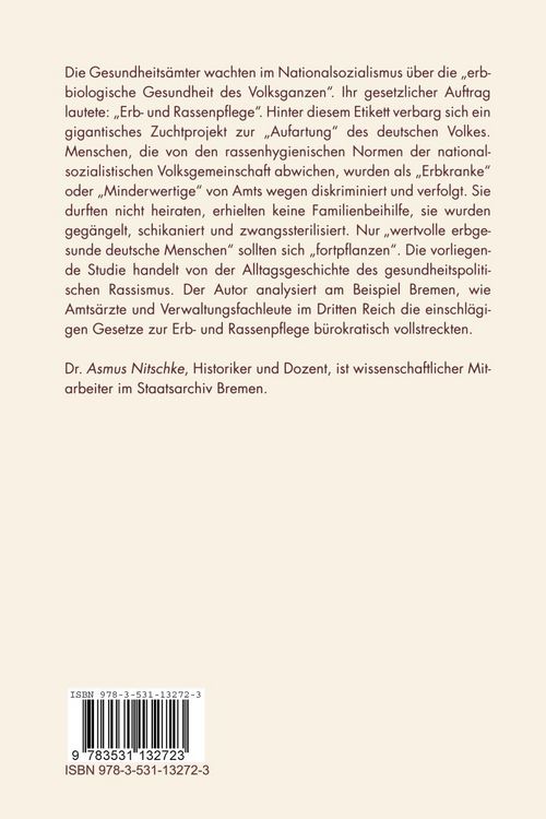 Produktbild: Die ,Erbpolizei&iquest; im Nationalsozialismus