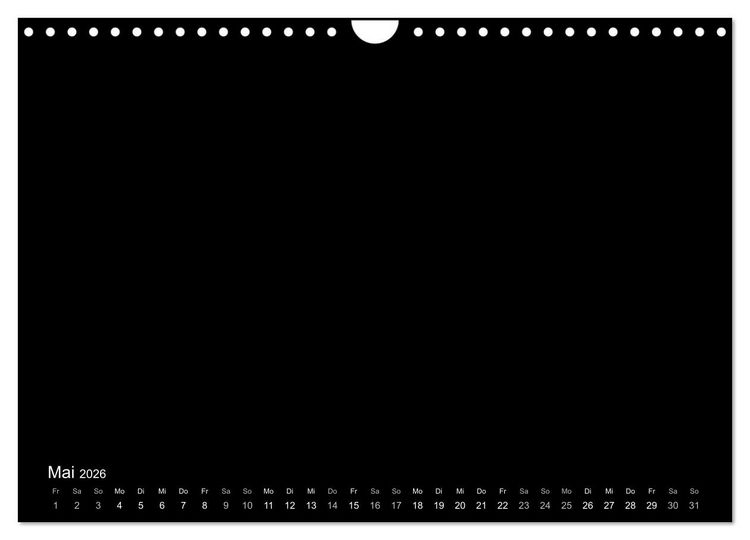 Produktbild: Bastelkalender: DIY Kreativ-Kalender -schwarz- (Wandkalender 2026 DIN A4 quer), CALVENDO Monatskalender