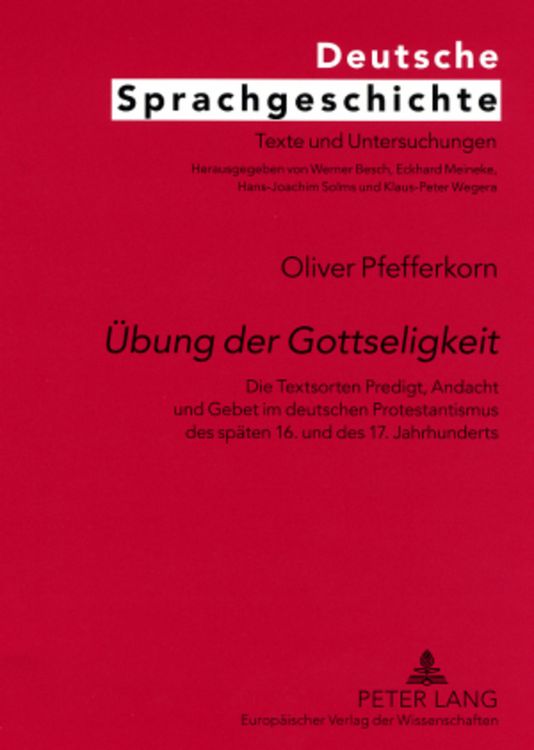 Produktbild: &laquo;Uebung der Gottseligkeit&raquo;