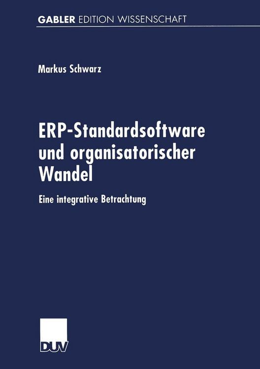 Produktbild: ERP-Standardsoftware und organisatorischer Wandel