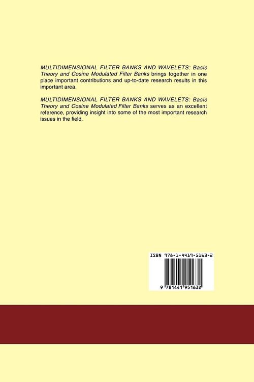 Produktbild: Multidimensional Filter Banks and Wavelets