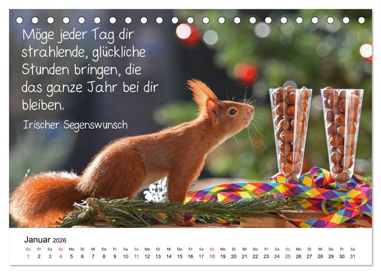 Produktbild: Der literarische Eichh&ouml;rnchen-Kalender (Tischkalender 2026 DIN A5 quer), CALVENDO Monatskalender