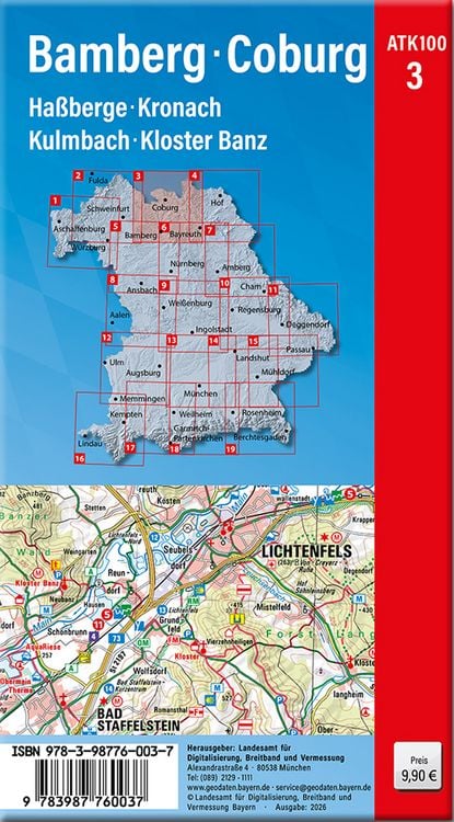 Produktbild: ATK100-3 Bamberg - Coburg (Amtliche Topographische Karte 1:100000)