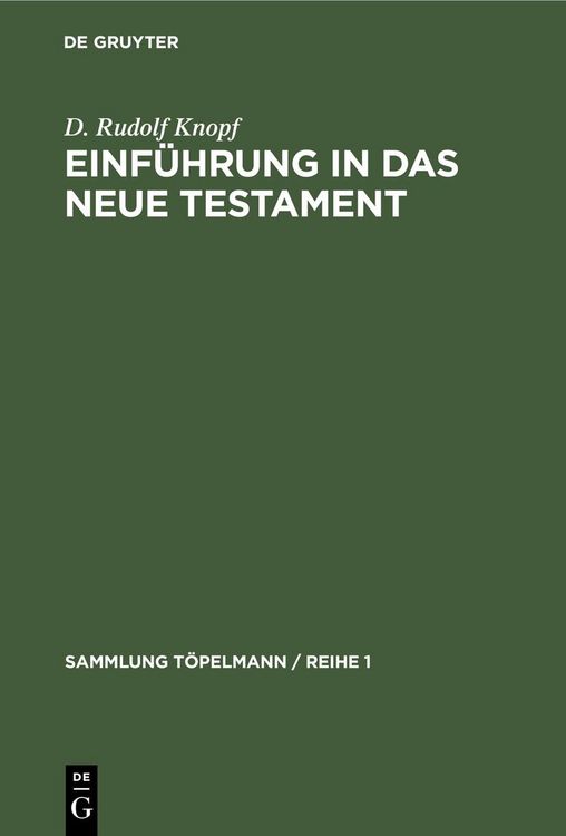 Produktbild: Einf&uuml;hrung in das Neue Testament