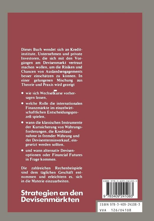 Produktbild: Strategien an den Devisenm&auml;rkten