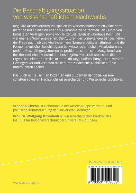 Produktbild: Die Besch&auml;ftigungssituation von wissenschaftlichem Nachwuchs