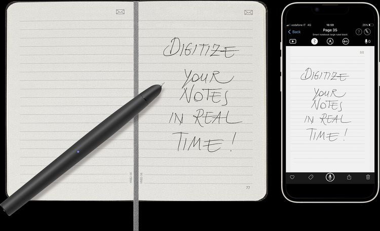 Produktbild: Moleskine Smart Notebook, Pocket, Ruled, Black, Hard Cover (3.5 x 5.5)