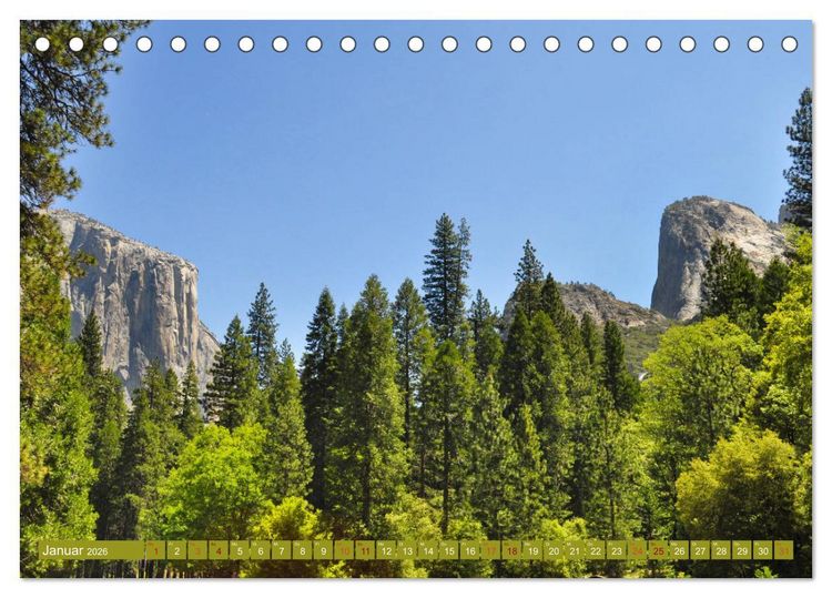 Produktbild: Erlebe mit mir die Landschaft des Yosemite Nationalpark (Tischkalender 2026 DIN A5 quer), CALVENDO Monatskalender