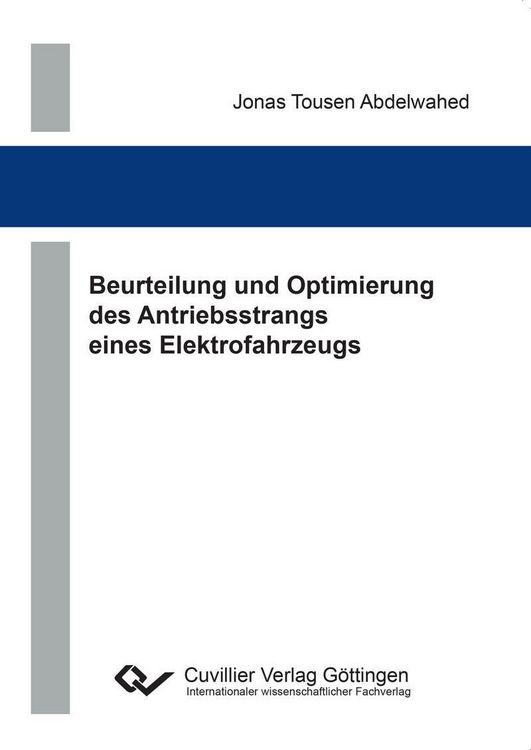 Produktbild: Beurteilung und Optimierung des Antriebsstrangs eines Elektrofahrzeugs