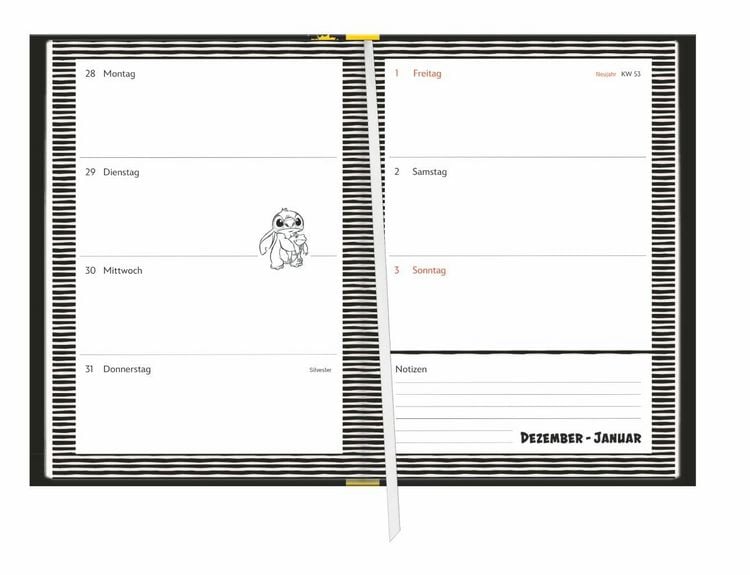 Produktbild: Stitch 17-Monats-Kalenderbuch A5 2027 - 17 Monate. Von August 2026 bis Dezember 2027