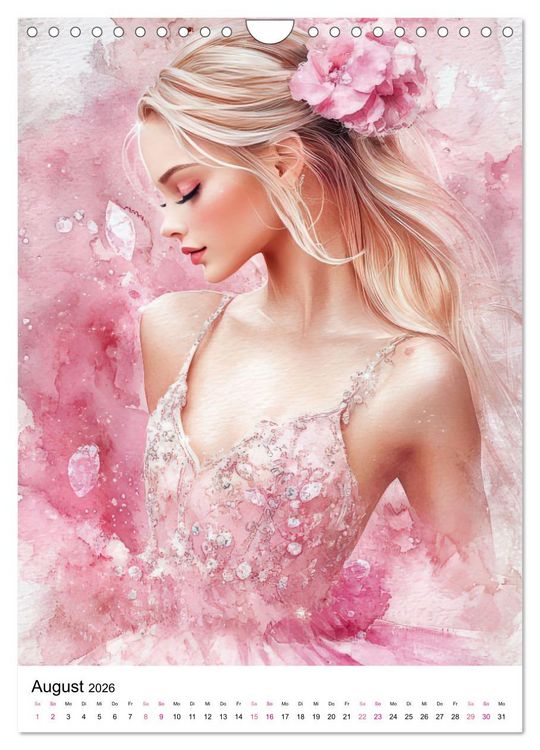 Produktbild: Ballerinas in Aquarell (Wandkalender 2026 DIN A4 hoch), CALVENDO Monatskalender