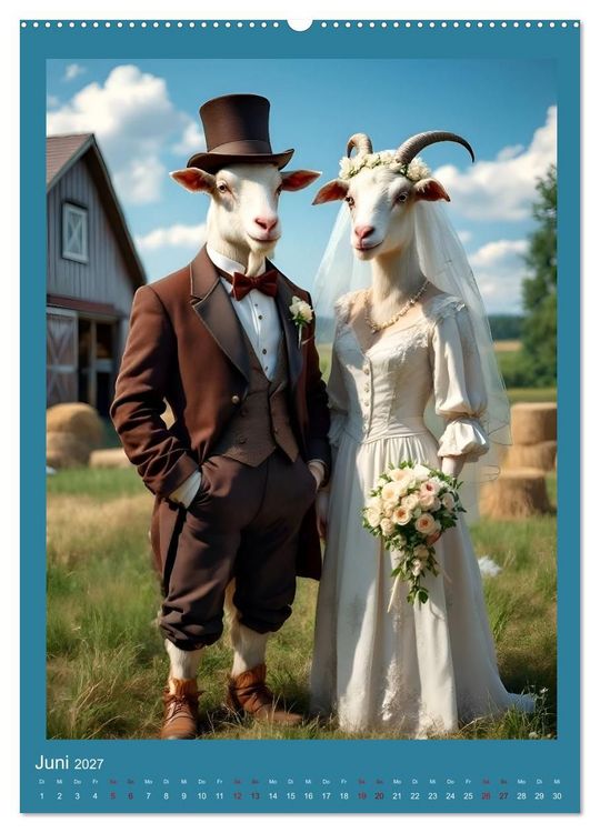 Produktbild: Nicht nur ein Vogel wollte Hochzeit halten (hochwertiger Premium Wandkalender 2027 DIN A2 hoch), Kunstdruck in Hochglanz