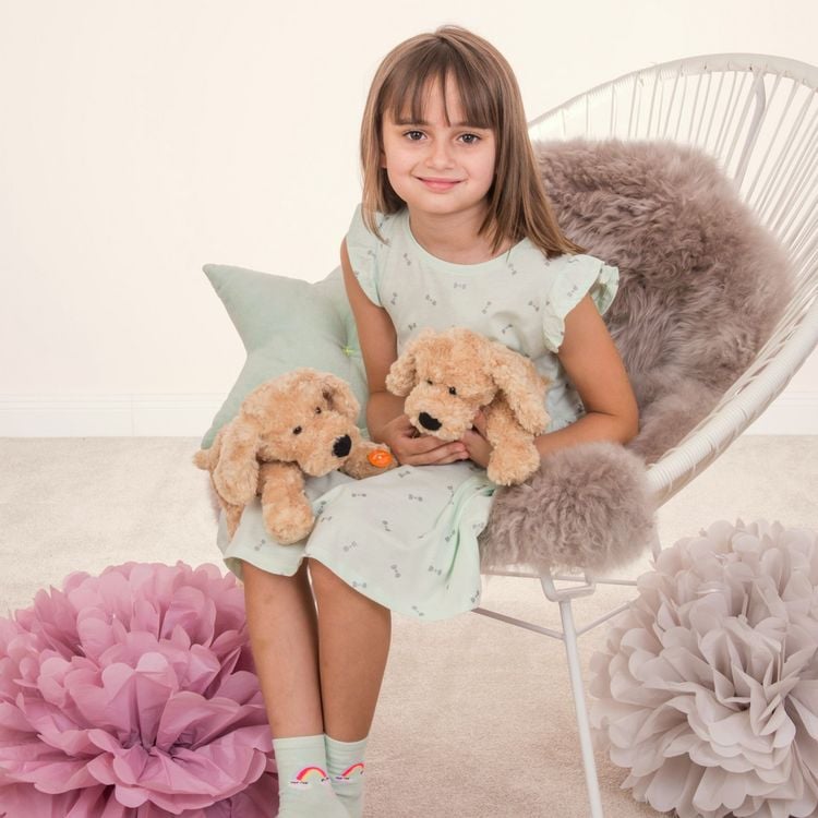Produktbild: Schlenkerhund beige 28 cm