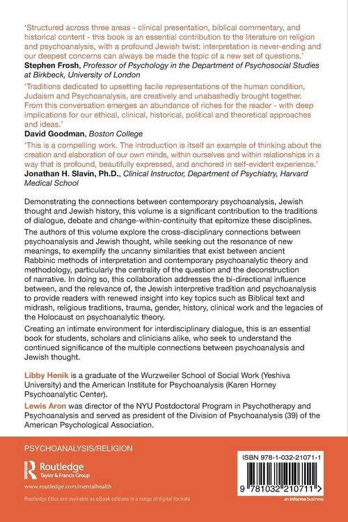 Produktbild: Contemporary Psychoanalysis and Jewish Thought