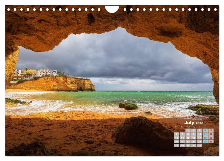 Produktbild: ALGARVE Portugals red coast (Wall Calendar 2026 DIN A4 landscape), CALVENDO 12 Month Wall Calendar