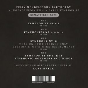 Produktbild: Mendelssohn:12 Jugendsinfonien