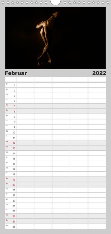 Produktbild: Familienplaner M&Auml;NNER - AKTE ZWISCHEN KRAFT UND SINNLICHKEIT (Wandkalender 2022 , 21 cm x 45 cm, hoch)