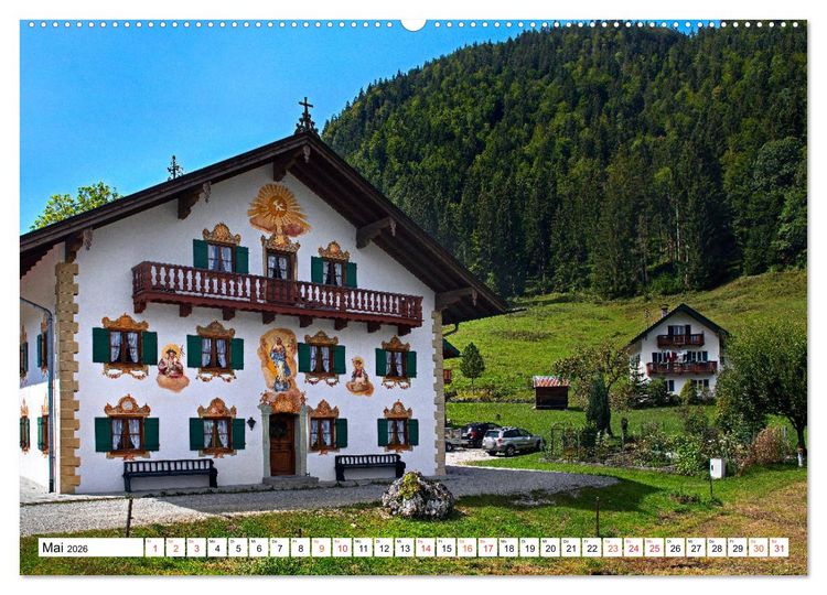 Produktbild: Oberbayerische L&uuml;ftlmalerei (hochwertiger Premium Wandkalender 2026 DIN A2 quer), Kunstdruck in Hochglanz