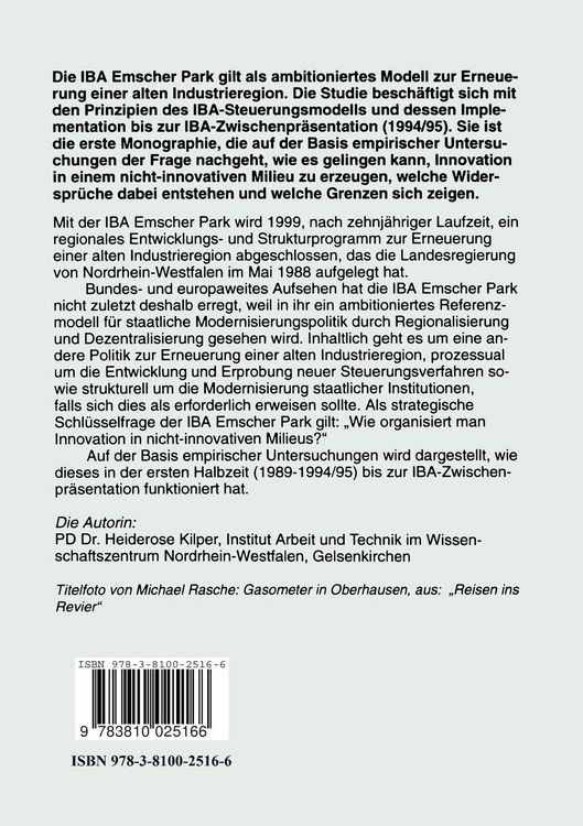 Produktbild: Die Internationale Bauausstellung Emscher Park