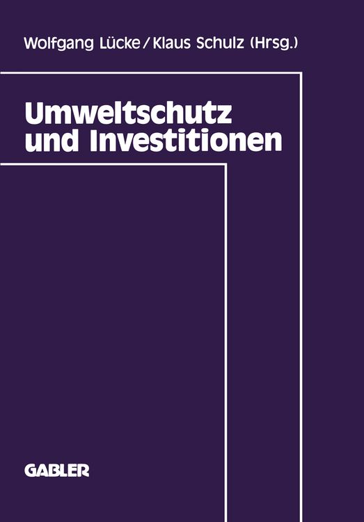 Produktbild: Umweltschutz und Investitionen