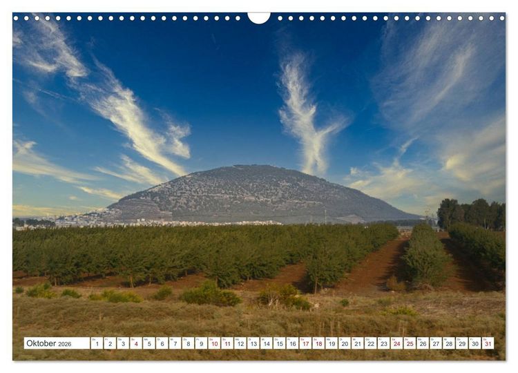 Produktbild: Biblische Orte in Israel mit Bibelstellen (Wandkalender 2026 DIN A3 quer), CALVENDO Monatskalender
