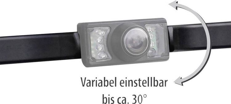 Produktbild: Eufab Funk-R&uuml;ckfahrvideosystem Abstandshilfslinien Saugfu&szlig;, Kennzeichenhalter Schwarz