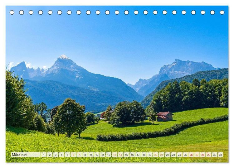 Produktbild: Berchtesgadener Land - Welt der Berge und Seen (Tischkalender 2027 DIN A5 quer), CALVENDO Monatskalender