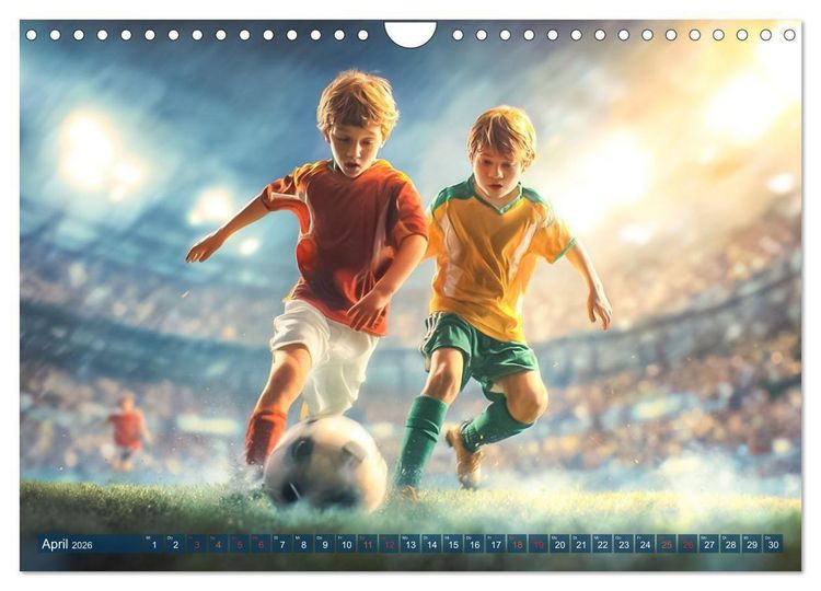 Produktbild: Fussball - Kids in Action (Wandkalender 2026 DIN A4 quer), CALVENDO Monatskalender