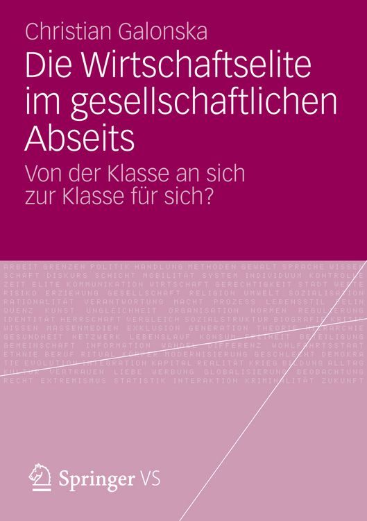 Produktbild: Die Wirtschaftselite im gesellschaftlichen Abseits