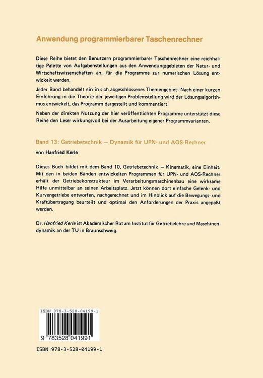 Produktbild: Getriebetechnik Dynamik f&uuml;r UPN- und AOS-Rechner