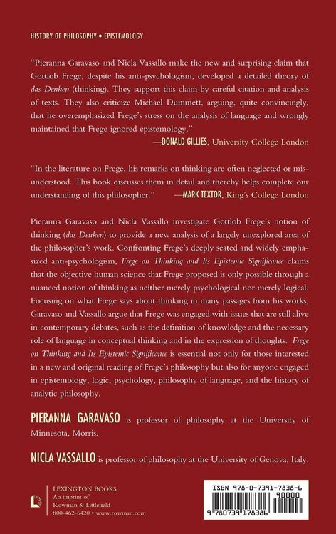 Produktbild: Frege on Thinking and Its Epistemic Significance