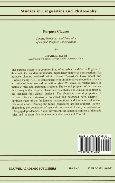 Produktbild: Purpose Clauses