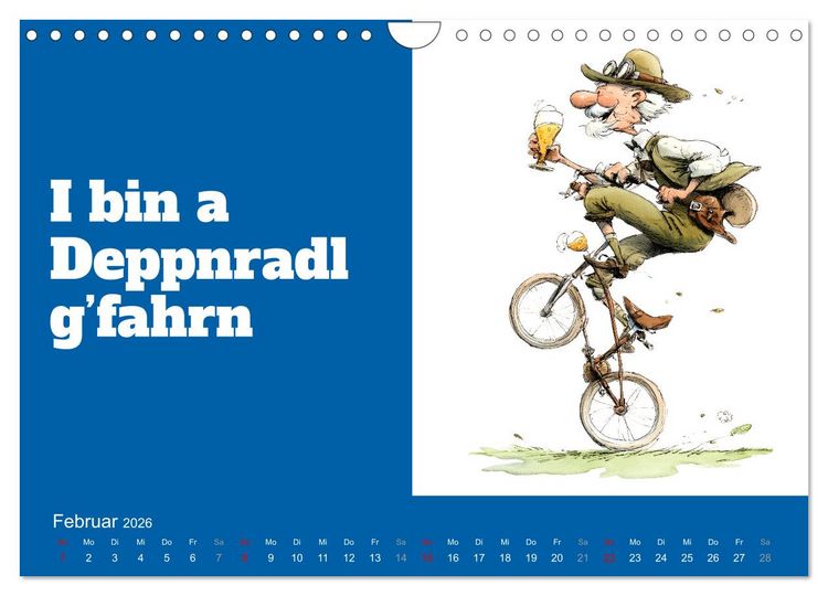 Produktbild: Gria&szlig; Eich! Bayern Kalender mit Dialekt und Mundart (Wandkalender 2026 DIN A4 quer), CALVENDO Monatskalender