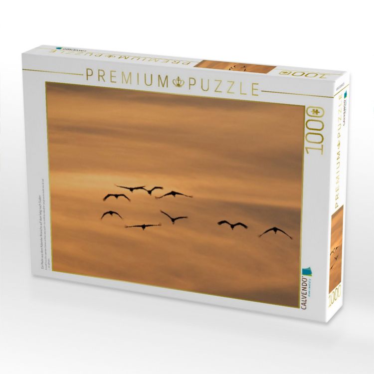 Produktbild: CALVENDO Puzzle Ein Motiv aus dem Kalender Kraniche auf dem Weg nach S&uuml;den | 1000 Teile Lege-Gr&ouml;&szlig;e 64x48cm Foto-Puzzle f&uuml;r gl&uuml;ckliche Stunden