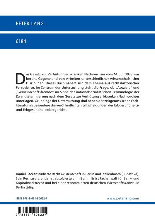 Produktbild: Die Auslese der Asozialen
