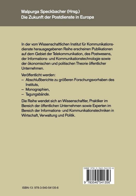 Produktbild: Die Zukunft der Postdienste in Europa