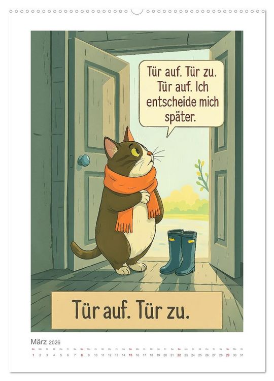 Produktbild: Alles nach Plan. Meinem. - F&uuml;r Menschen mit Katze. Oder f&uuml;r Menschen von Katze. (hochwertiger Premium Wandkalender 2026 DIN A2 hoch), Kunstdruck in Hochglanz
