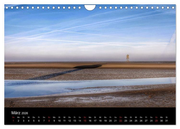 Produktbild: Zeit f&uuml;r... Insel Neuwerk - Himmel, Deiche, Watt und Meer (Wandkalender 2026 DIN A4 quer), CALVENDO Monatskalender