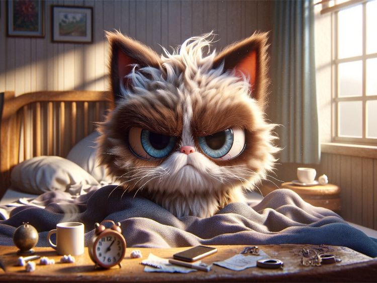 Produktbild: CALVENDO Puzzle Morgendlicher Katzenjammer: Der Weckruf des Lebens | 1000 Teile Lege-Gr&ouml;&szlig;e 64x48cm Foto-Puzzle f&uuml;r gl&uuml;ckliche Stunden