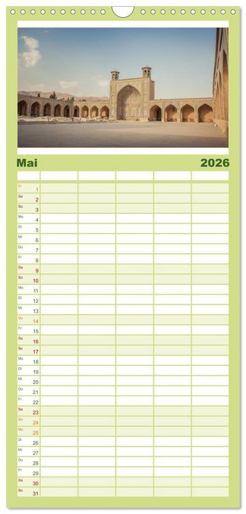 Produktbild: Familienplaner 2026 - Persische Kultur Irans mit 5 Spalten (Wandkalender, 21 x 45 cm) CALVENDO