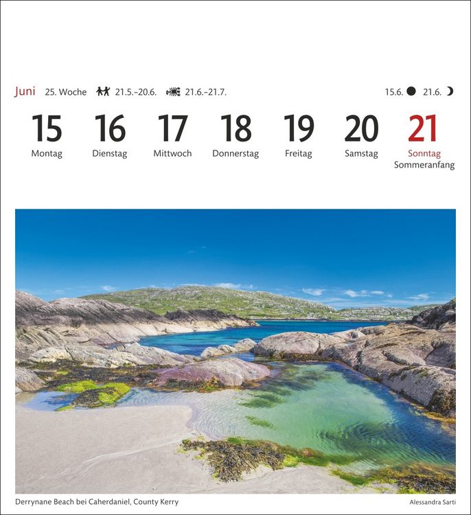 Produktbild: Irland Sehnsuchtskalender 2026 - Wochenkalender mit 53 Postkarten
