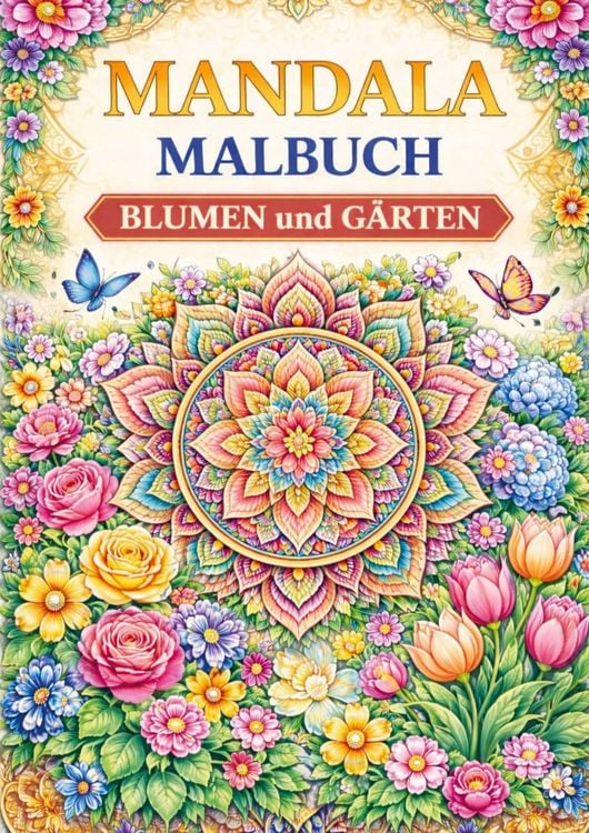 Produktbild: Mandala Malbuch, Blumen und G&auml;rten