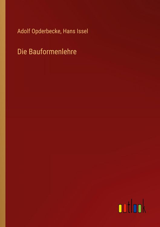 Produktbild: Die Bauformenlehre