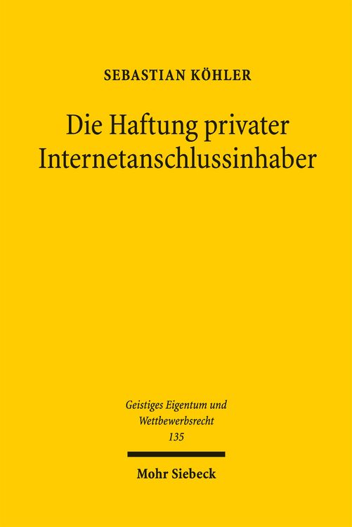 Produktbild: Die Haftung privater Internetanschlussinhaber