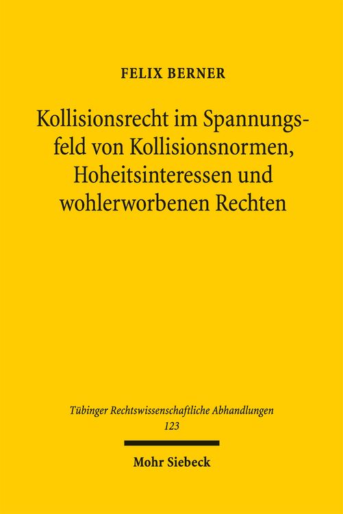 Produktbild: Kollisionsrecht im Spannungsfeld von Kollisionsnormen, Hoheitsinteressen und wohlerworbenen Rechten