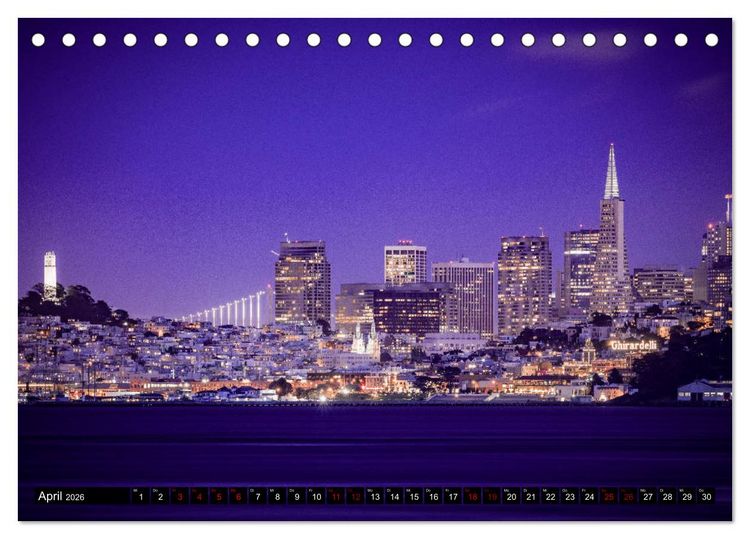 Produktbild: San Francisco Moments (Tischkalender 2026 DIN A5 quer), CALVENDO Monatskalender
