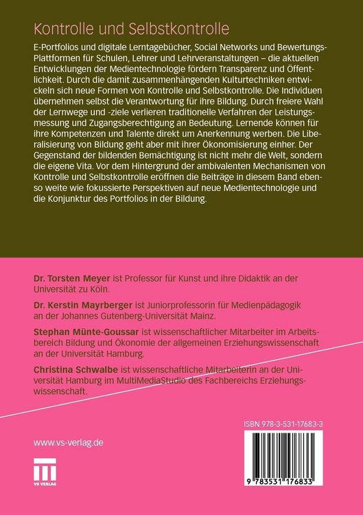 Produktbild: Kontrolle und Selbstkontrolle