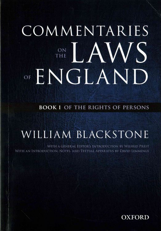 Produktbild: Blackstone, W: Oxford Edition of Blackstone's: Commentaries